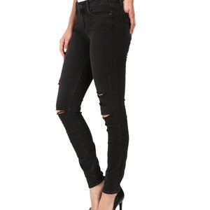 Paige Jeans Black Hoxton Crop Rollup Size 27